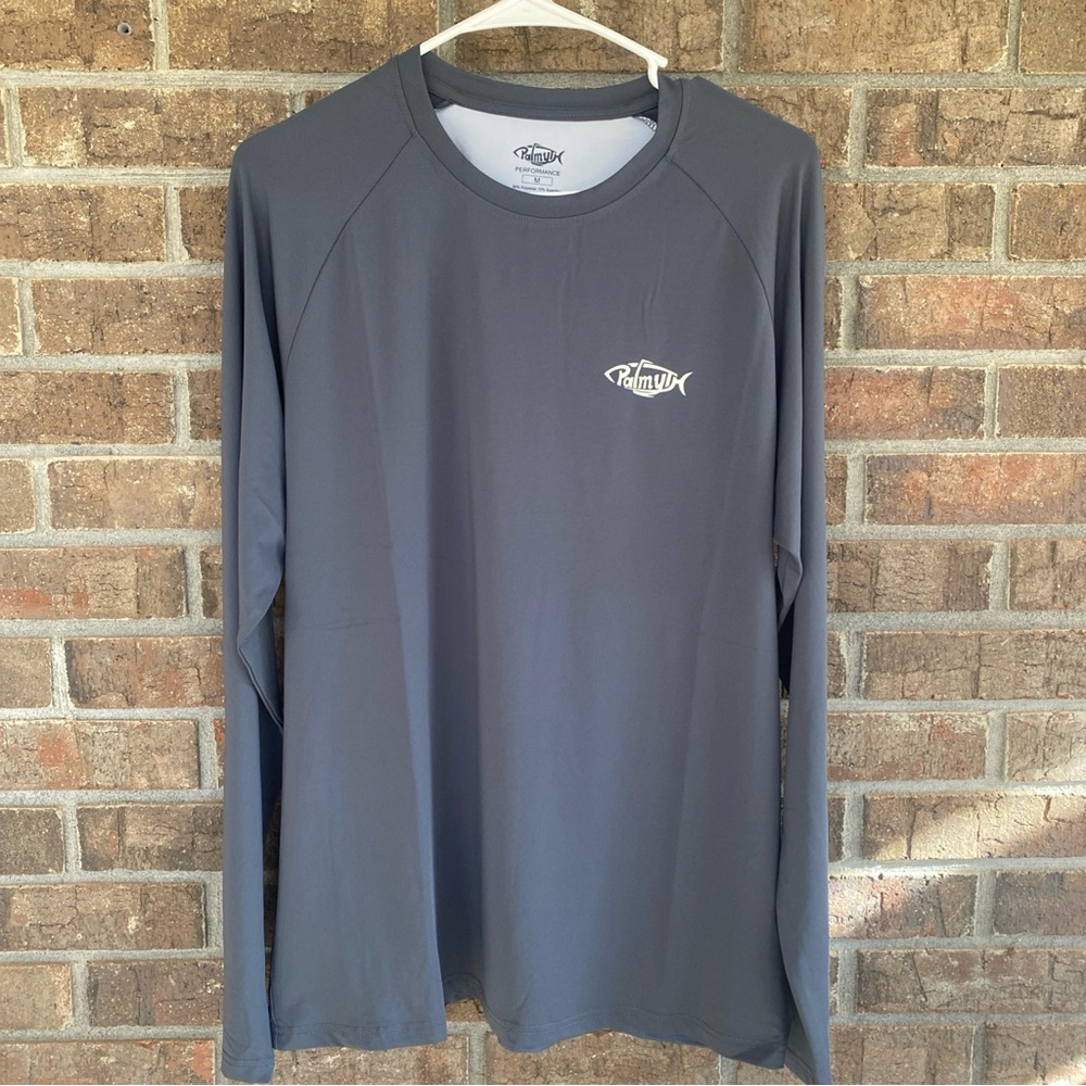 Gray Palmyth Sasquatch Fisherman Performance Long Sleeve Men's Shirt